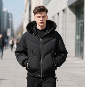 Blouson d'hiver en duvet Chiliwack à capuche avec décoration en fourrure de coyote pour homme Palm Moose personnalisé - Product Image 6