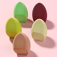 BEILI éponge de maquillage professionnelle multi-couleurs sans latex 3 ou 4 coupe angulaire doux éponge de maquillage porte-oeuf