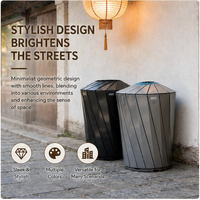 Poubelles de tri extérieures, bac à fruits, grande capacité, en métal, épaissies, style continental, innovantes, simples, personnalisables