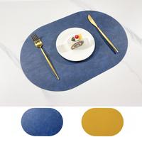 Sets de table et décorations en cuir PVC écologique classique de qualité supérieure pour mariage, tissu de luxe résistant à la chaleur avec impression personnalisée