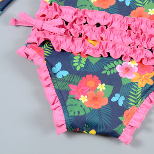Traje de Baño de Manga Larga para Niñas, Personalizado con Estampado, Protección <span class=keywords><strong>Solar</strong></span>, Secado Rápido, con Cierre de Cremallera, Tipo Romper para Bebés - Product Image 4