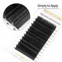 XIUSUZAKI Nouveau design 0,05 mm 0,07 mm Cils en laine professionnels à l'aspect naturel Bouclés Ondulés Extensions de cils en laine Rouleau de cils