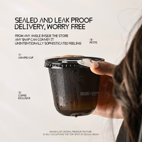 Gobelet à café jetable personnalisé avec logo, 360 ml, en forme de U, 89 mm, en PET, de qualité alimentaire, avec couvercle, pour café glacé, transparent imprimé