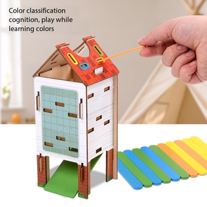 Set Educativo Montessori Tre-in-Uno con Bastoncini di Legno per <span class=keywords><strong>Disegno</strong></span> e Gioco di Equilibrio per Bambini 4-6 Anni - Product Image 4