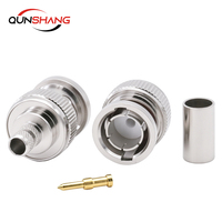 Adaptador de Conector BNC Superbat Convert RF 1P Belden 1855A Mini de Precisión, Coaxial, Cobre, Chapado en Oro, Carcasa de Latón Niquelado