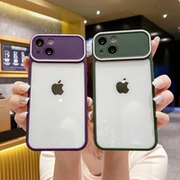 Coque de téléphone rigide transparente en PC avec protection d'objectif d'appareil photo pour iPhone 18 17 16 15 14 13 12 Pro Max Plus – Couverture complète