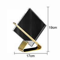 Pas cher Simple Or Argent Cuivre Métal Cristal Verre Trophée Plaque Prix Blanc En Gros