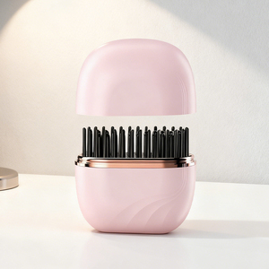 0728 Ultra-portable Hair Straightener Professional Brush Quick Heating <b>Comb</b> for Salon Results at Home - Product Image 1