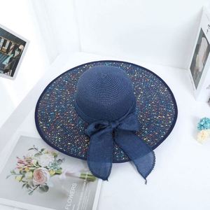 Wholesale Colorful Wide Brim Natural Sun <b>Hat</b> <b>Flat</b> Top Woven Women Straw <b>Hat</b> Beach <b>Hat</b> - Product Image 5