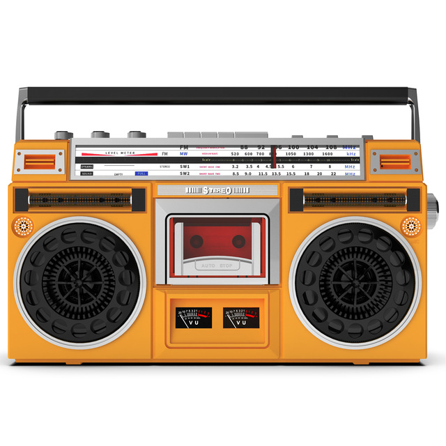 Retro Boombox Portable Cassette Player BT Radio-cassette Recorder LED USB SD TF BT Recording HIFI Stereo Sound AUX Auto Reverse