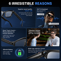 Nouvelles Lunettes Intelligentes IA 2026 avec Caméra 1080P, Audio, Enregistrement Vidéo WiFi et Fonctionnalités Connectées