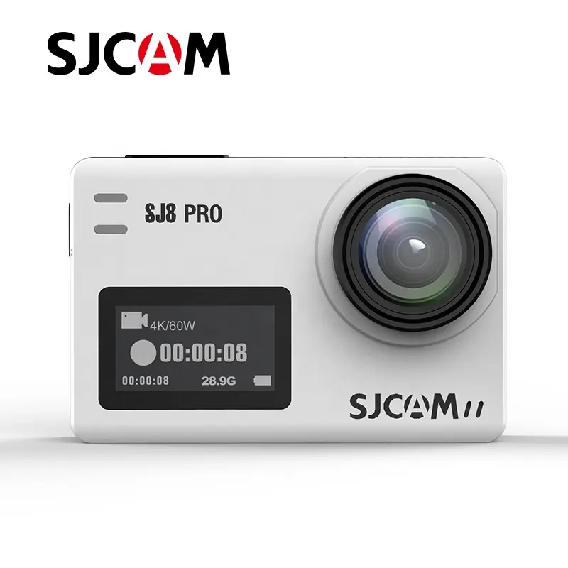 Live steaming action camera 4K SJCAM SJ8PRO supporting external microphone and remote watch control