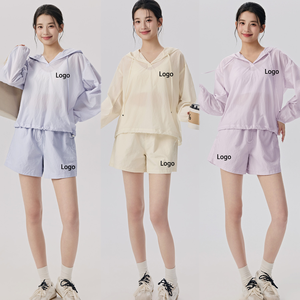 เสื้อโค้ทสำหรับผู้หญิงและน้ำหนักเบามีซิปรูดเต็มรูปแบบเสื้อกีฬาสำหรับใส่กลางแจ้งโลโก้ออกแบบได้ตามต้องการ - Product Image 1