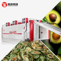 Volledig automatische meerlaagse banddroger voor avocado's, continue banddroger met gaasband, fruitbanddroger