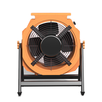 Ventilateur axial industriel robuste à roulement à billes pour conduits AC, séchage d'endommagements par eau, extraction de fumée, sur pied, OEM ODM