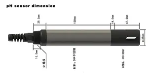 Cangkang baja tahan karat IOT-485-pH air minum kualitas tinggi metode voltase konstan RS485 Modbus 4-20ma sensor Digital ph