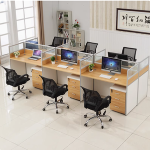 Poste de travail modulaire de bureau moderne, mobilier de bureau pour le personnel, en forme de L, modulaire, cubique, pour 2, 4, 6, 8 personnes, pour immeuble de bureaux - Product Image 1