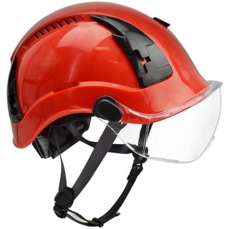 Rouge avec visière transparente