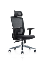 Chaise de bureau ergonomique en aluminium pour ordinateur de bureau à dossier haut moderne et confortable pour la maison