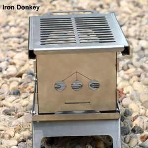 Barbecue portable d'extérieur mini au charbon <span class=keywords><strong>de</strong></span> bois, pliable, en acier inoxydable, multi-combustibles, pour 1-2 personnes, idéal pour le camping et la cuisson - Product Image 3