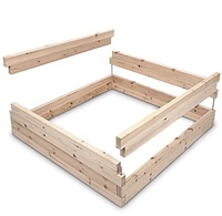 Bacs à fleurs surélevés en bois modernes et personnalisés, jardinières carrées extra-larges pour l'extérieur, bacs à fleurs en bois massif durables et démontables