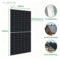 Panneau solaire photovoltaïque résidentiel distribué 720W, module photovoltaïque TOPCon bifacial à double verre et demi-cellules de qualité A