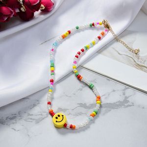 Collier de perles colorées, design géométrique rond, bijoux de mode d'origine Yiwu pour femmes - Product Image 4