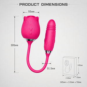 Vibrateur Rose de Haute Qualité pour Femmes, Simulation de Langue, Stimulation Clitoridienne et des Mamelons, Silicone Rechargeable, Étanche IPX7, USB - Product Image 6