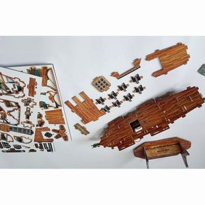 Puzzle en papier 3D à faire soi-même, modèle de bateau de l'Armada espagnole, facile à assembler, bateau nautique, jouet éducatif décoratif, cadeau - Product Image 3
