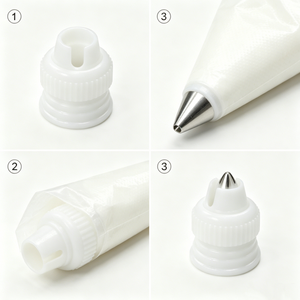 4Pcs White Plastic Piping Tip Coupler <b>set</b>, Universal Pastry Bag Converter, Cake <b>Baking</b> Decorating Tool - Product Image 6