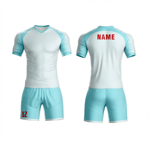 Men's Soccer Jersey Set Quick Dry Breathable Polyester Digital Print Team Uniform <b>Shorts</b> Training Kit - Product Image 1