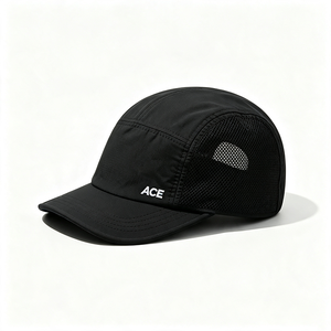 5 Panel Camping Sports <b>Cap</b> Lightweight Quick Dry Outdoor Hat Custom ACE Embroidery Logo <b>Hiking</b> Travel Mesh Unisex Wholesale OEM - Product Image 4