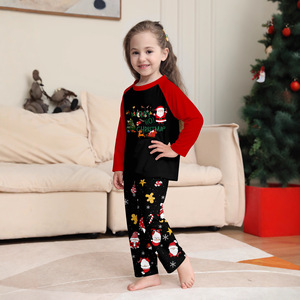 Wholesale Christmas <strong>Family</strong> <strong>Matching</strong> Pajamas Set Green Loungewear Sleepwear Couple <strong>PJ</strong> Sets Custom Logo - Product Image 4