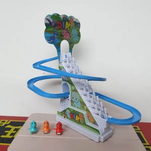 <span class=keywords><strong>Dino</strong></span>-escalera eléctrica recargable para bebé, juguete deslizante con ranura para pista, modelos de dinosaurios, juego de juguetes con USB - Product Image 3
