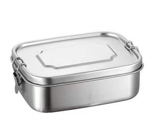 Stainless Steel Bento Box Lunch Box a Large Metal 3 Compartment Tiffin Food Container Lunchbox Meal Prep Food Container <strong>Storage</strong> - Product Image 1