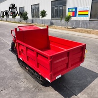 OKEMAN Dumper chenillé hydraulique diesel de 1 tonne avec boîte de vitesses et pompe pour travaux de construction en pente, haute efficacité