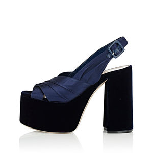 <span class=keywords><strong>Sandali</strong></span> da <span class=keywords><strong>Donna</strong></span> alla Moda con Nuovo Design Elegante, Tomaia Arricciata, Plateau Alto e Tacco a Blocco - Product Image 6