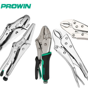 PROWIN Professional Automotive Serve Straight Jaw Locking Plier Good Carpenter Clamp <strong>Vise</strong> <strong>Grips</strong> Curved Jaw Locking Pliers Set - Product Image 4