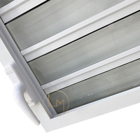 Fenêtres à persiennes en aluminium blanc sur mesure, avec verre transparent réglable
