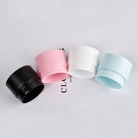 Pot vide en plastique pour soins de la peau, 5g, 15g, 20g, 30g, 50g, rond givré, blanc mat, noir, double paroi, mignon, pot cosmétique, couleurs