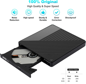 Lecteur de <span class=keywords><strong>CD</strong></span> DVD externe tendance <span class=keywords><strong>5</strong></span> en 1 HUB avec port cc lecteur de DVD Portable graveur de lecteur de disque pour ordinateur portable de bureau - Product Image 5