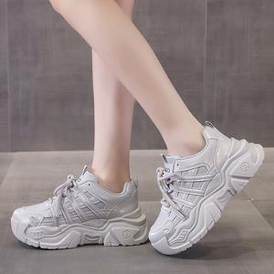 <span class=keywords><strong>Zapatillas</strong></span> de correr informales de moda para mujer, <span class=keywords><strong>zapatillas</strong></span> antideslizantes con cordones, suela gruesa, diseño de <span class=keywords><strong>red</strong></span>, forro de tela superior, tela de algodón - Product Image 2