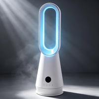 Ventilateur de table intelligent sans pales avec lumière LED 7 couleurs et filtre magnétique – Ventilateurs électriques pour la maison