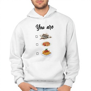 เสื้อฮู้ด You Are Sushi Pasta Or French Fries สำหรับผู้ชาย ลายพิมพ์ลำลอง สีขาว ทรงปกติ เหมาะสำหรับใส่ในฤดูใบไม้ร่วง - Product Image 1