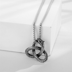 Collier pendentif dragon anime en acier inoxydable doré chinois avec chaîne à maillons pour homme - Cadeau d'anniversaire et de mariage - Product Image 5