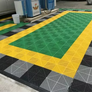 Baldosa Rígida Modular Antideslizante de Plástico PP <span class=keywords><strong>PVC</strong></span> Entrelazado con Drenaje para Piso de Garaje, Lavado de Autos y Estacionamiento - Product Image 3