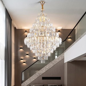 Lampadario di Cristallo Moderno per Lobby di Hotel, Nuovo <span class=keywords><strong>Design</strong></span> per <span class=keywords><strong>Soggiorno</strong></span>, Villa, Scala, Soffitto Alto, Lussuosa Lampada a Sospensione - Product Image 3