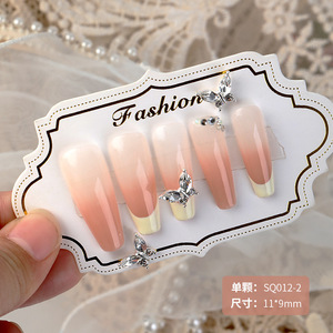 Décorations d'ongles de luxe pour le printemps, or et argent, papillons 3D en alliage métallique et strass, accessoires de mode pour ongles - Product Image 3