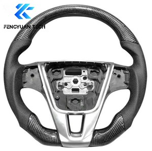 พวงมาลัยรถยนต์หนังแท้ LED Alcantara ปลอมแปลงทำจากคาร์บอนไฟเบอร์สำหรับวอลโว่ S80 <span class=keywords><strong>V40</strong></span> XC60 S60 S60r V60 <span class=keywords><strong>polestar</strong></span> 2013 2009 2010 - Product Image 2