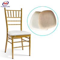 Chaises décoratives en plastique à dossier croisé pour événements en Turquie, chaises pliantes en acrylique pour mariage